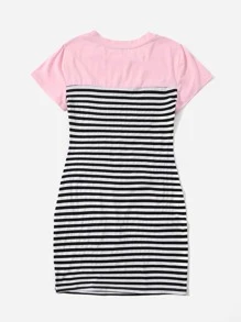 SHEIN EZwear 條紋圖案緊身洋裝 - 彩色 - 查看 2