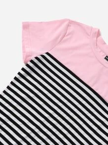 SHEIN EZwear 條紋圖案緊身洋裝 - 彩色 - 查看 4