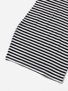 SHEIN EZwear 條紋圖案緊身洋裝 - 彩色 - 查看 5