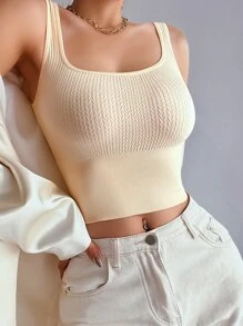 Solid Seamless Bra & Boyshorts Lingerie Set - Beige - View 4