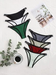 7 piezas Bragas unido en contraste - Multicolor - Ver 1