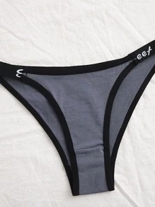 7 piezas Bragas unido en contraste - Multicolor - Ver 3