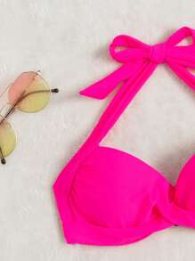 Bản in nhiệt đới Bộ Bikini Xoắn Push-Up Dây Bras & Eo cao Đáy 2 mảnh Bộ đồ tắm - Nhiều màu - Xem 5