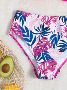 Bản in nhiệt đới Bộ Bikini Xoắn Push-Up Dây Bras & Eo cao Đáy 2 mảnh Bộ đồ tắm - Nhiều màu - Xem 6