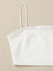 SHEIN EZwear Bộ đồ hai mảnh nữ Chia Sọc ca rô Giải trí - Màu Hồng baby - Xem 5