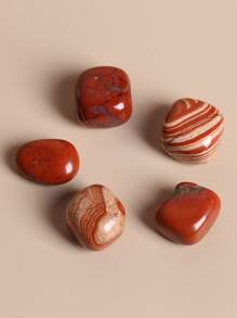 5入組DIY石頭幾何首飾配件 - 紅色 - 查看 1