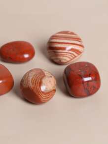 5入組DIY石頭幾何首飾配件 - 紅色 - 查看 2