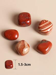 5入組DIY石頭幾何首飾配件 - 紅色 - 查看 4