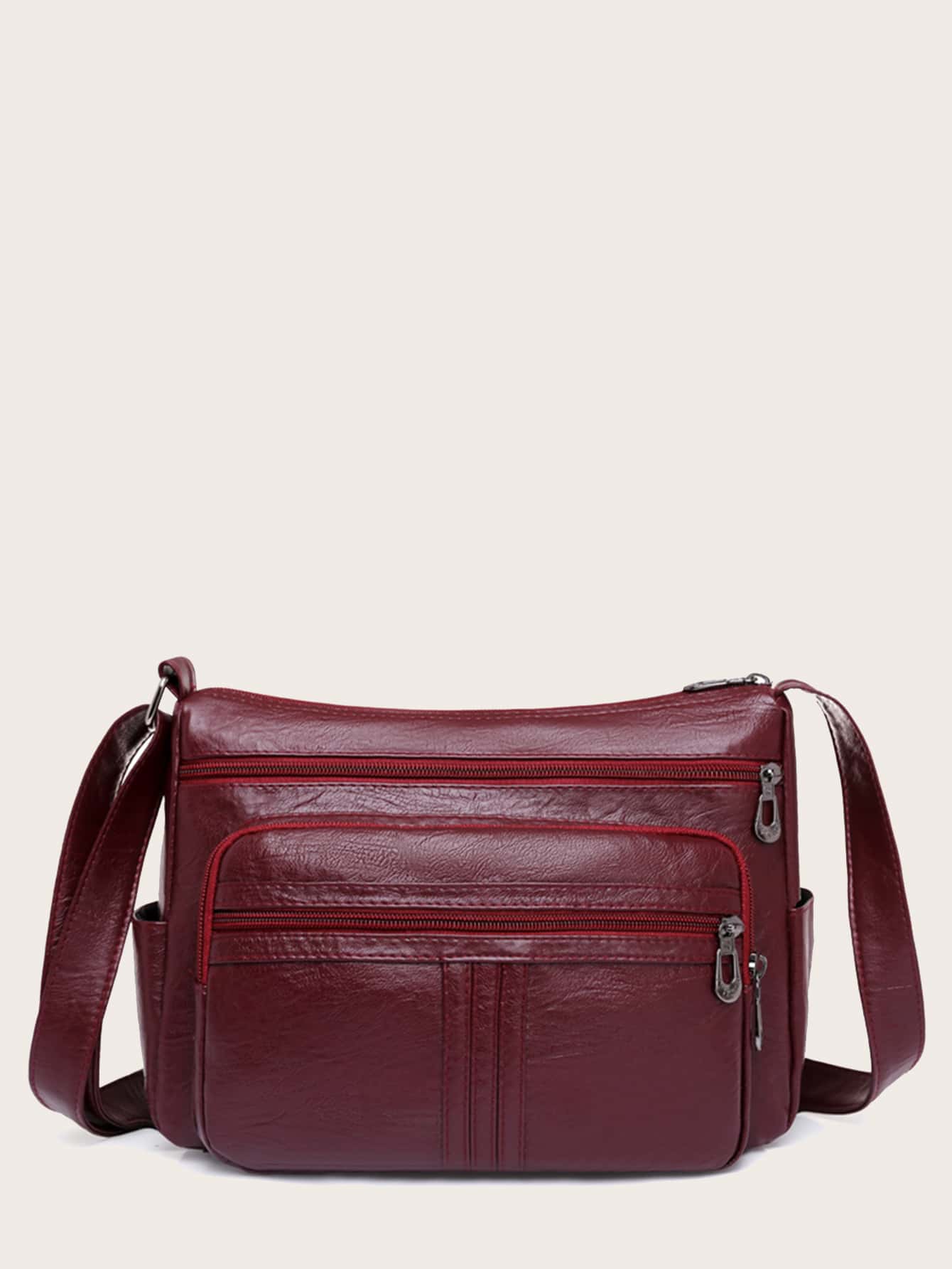 Vintage Design Multi-zip Crossbody Bag picture 3