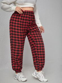 SHEIN Unity Quần Plus Size Kẻ sọc Giải trí - Nhiều màu - Xem 5