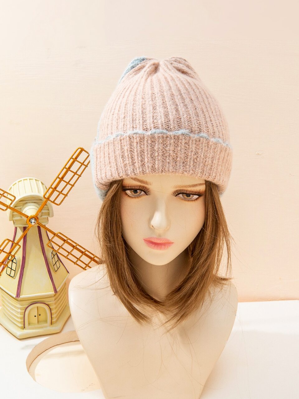 Color Block Knit Hat