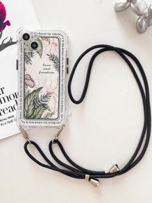 Floral Phone Case With Lanyard - Multicolor - View 1