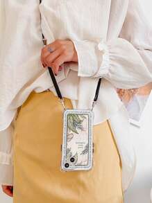 Floral Phone Case With Lanyard - Multicolor - View 2