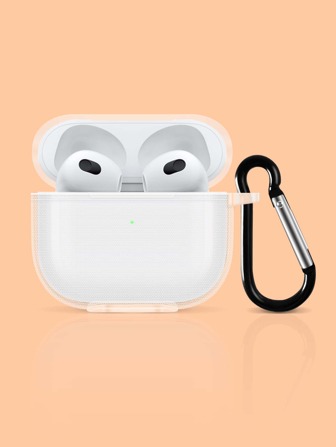 Coque compatible avec Airpods 3 transparente à crochet