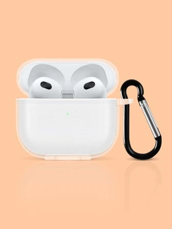 Funda transparente compatible con Airpods 3 con Gancho