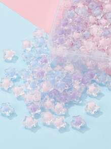 195pcs Star Bead In Bead Transparent Acrylic Beads - Multicolor - View 2