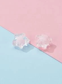 195pcs Star Bead In Bead Transparent Acrylic Beads - Multicolor - View 3