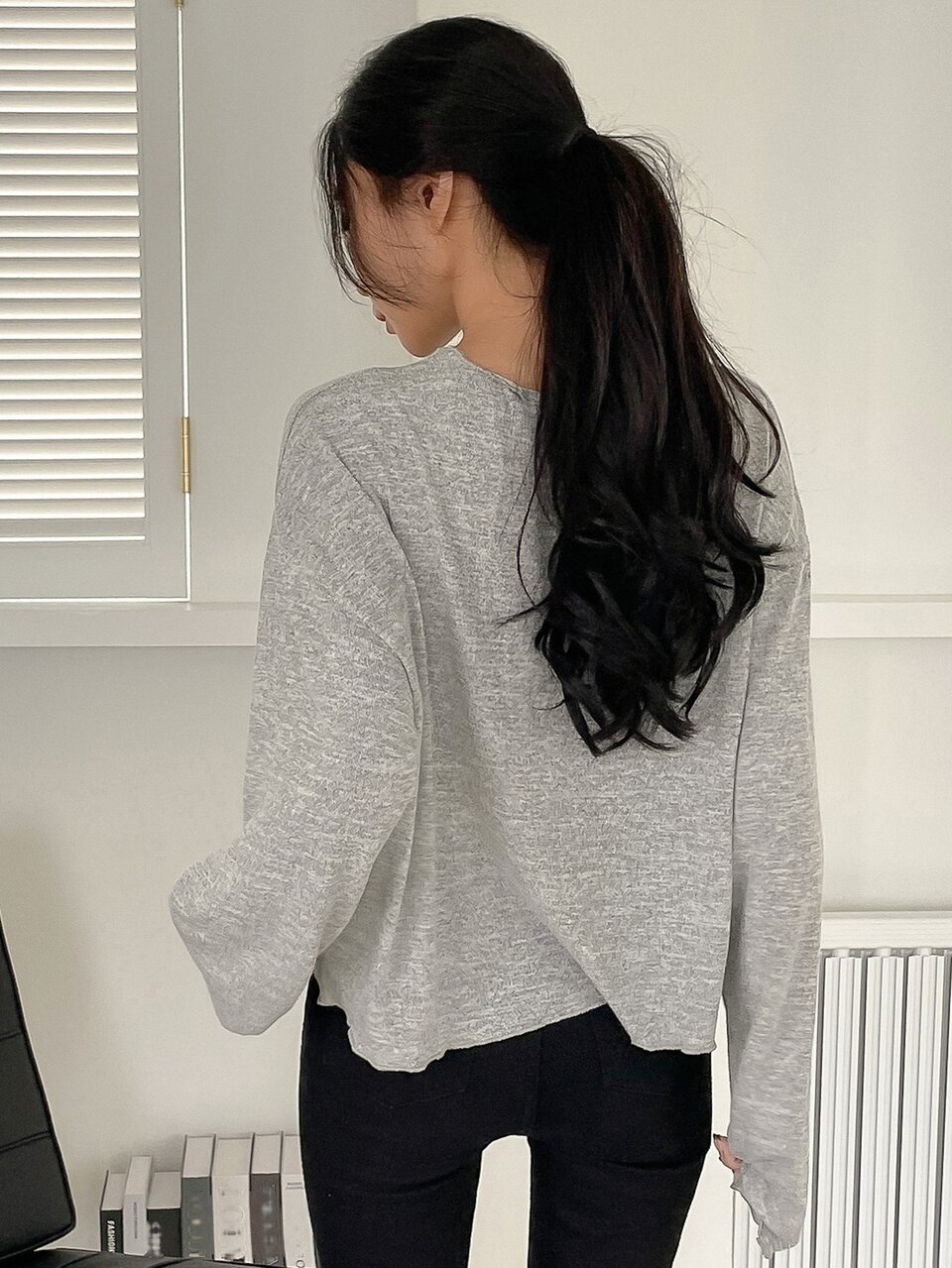 Drop Shoulder Tee,Fall Clothes Long Sleeve Women Tops Crop Top