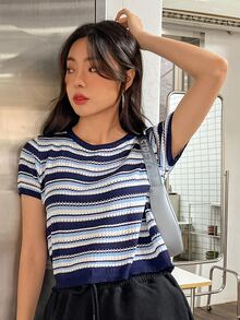 DAZY Áo nữ Sọc Giải trí - Nhiều màu - Xem 3