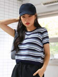 DAZY Áo nữ Sọc Giải trí - Nhiều màu - Xem 4