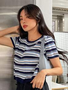 DAZY Áo nữ Sọc Giải trí - Nhiều màu - Xem 5