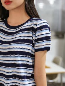 DAZY Áo nữ Sọc Giải trí - Nhiều màu - Xem 7