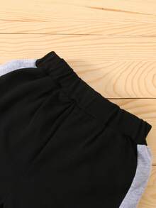 Đứa bé trai Đồ họa Khẩu hiệu Khối màu áo có mũ Áo thun & quần đùi - Nhiều màu - Xem 6