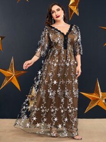 Đầm lưới sao ren Guipure cỡ lớn - Nhiều màu - Xem 3