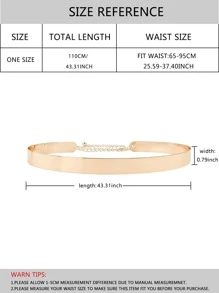 圓球吊墜皮帶 - 金色 - 查看 5