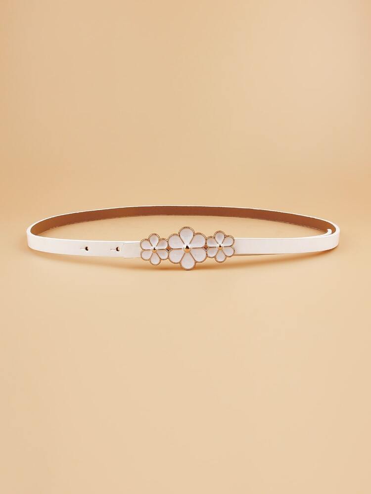 花扣腰带休闲万圣节 - 白色 - 查看 4