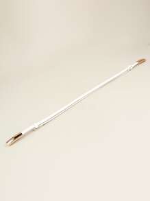 金屬搭扣細腰帶 - 白色 - 查看 4