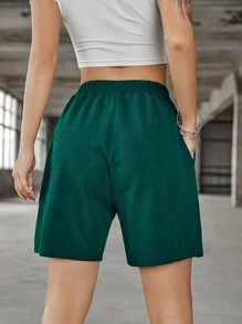 Shorts deportivos de color combinado - Multicolor - Ver 2