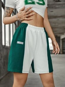 Shorts deportivos de color combinado - Multicolor - Ver 5