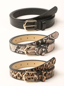 135CM 3 miếng da rắn in cộng với kích thước thắt lưng - Nhiều màu - Xem 1