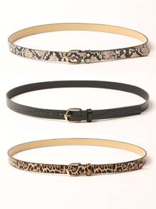 135CM 3 miếng da rắn in cộng với kích thước thắt lưng - Nhiều màu - Xem 2