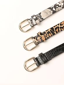 135CM 3 miếng da rắn in cộng với kích thước thắt lưng - Nhiều màu - Xem 4