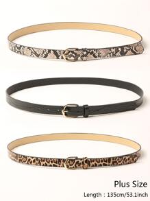 135CM 3 miếng da rắn in cộng với kích thước thắt lưng - Nhiều màu - Xem 5