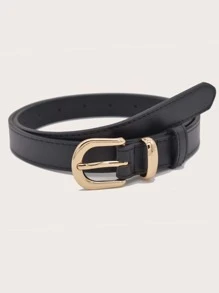 Cinturón PU simple con hebilla