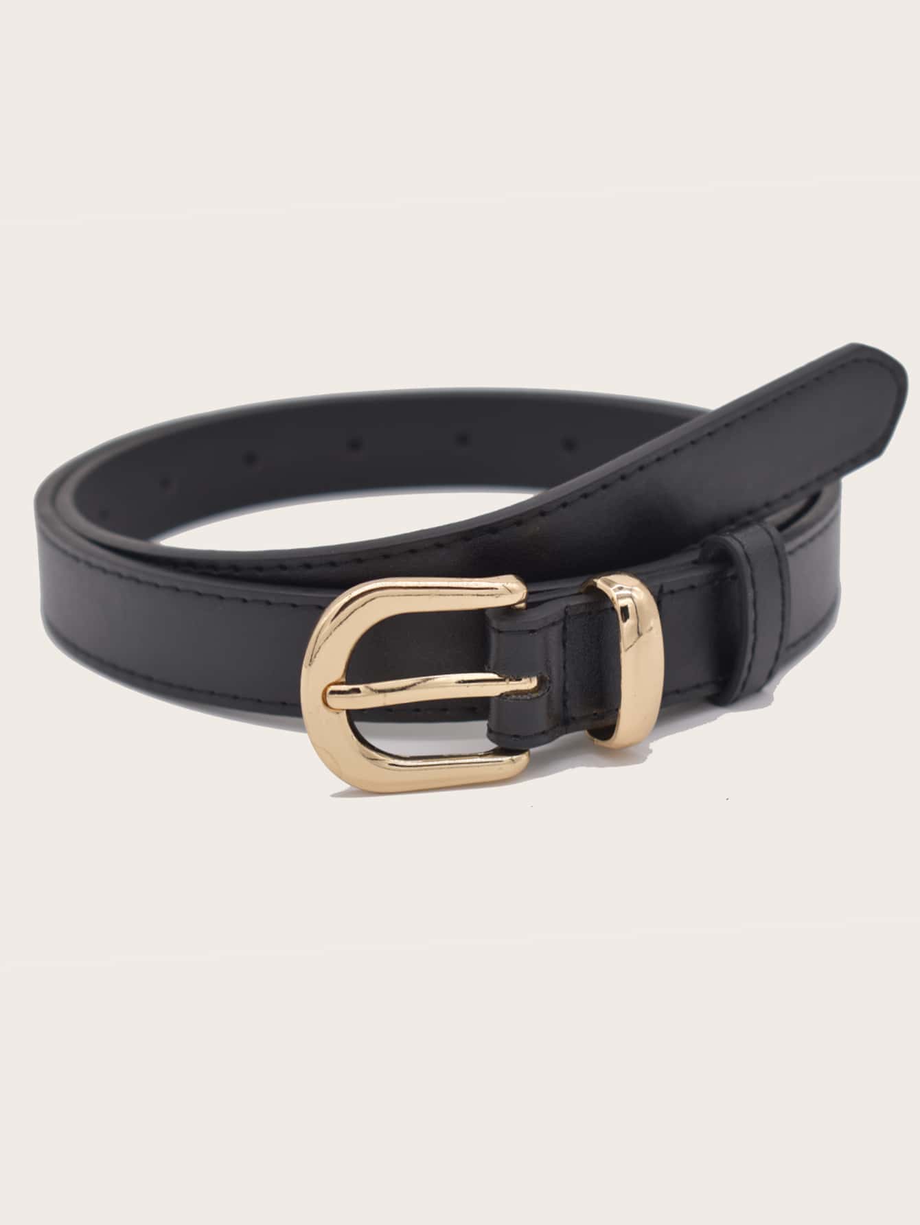 Cinturón PU simple con hebilla