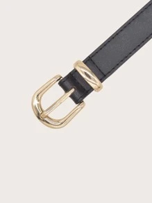 Cinturón PU simple con hebilla