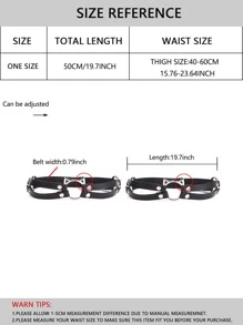 2pcs Cat Leg Stockings Suspender Carter Belt - Black - View 3