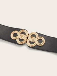 1pc Chinese Knot Retro Elegant Palace Style Waist Belt For Women - Black - View 6