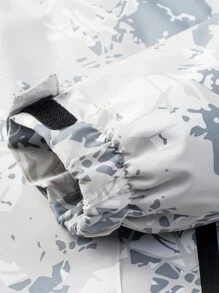 Chaqueta deportiva con capucha con cremallera y estampado gráfico aleatorio en estilo de novio para hombres - Multicolor - Ver 4