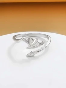 Anillo flecha con diseño - Plateado - Ver 2