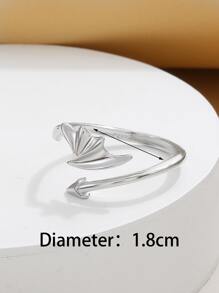 Anillo flecha con diseño - Plateado - Ver 3