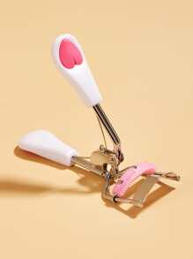 Dụng Cụ Uốn Mi Kèm Lược Màu Trắng, Lược Cạnh Góc Rộng Hình Quạt Đào, Uốn Mi Giả Trang Điểm - trắng - Xem 3