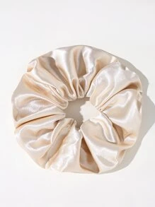 Plain Pleated Scrunchie - Màu be - Xem 1
