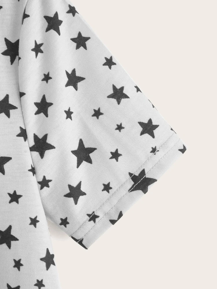 女孩星星印花睡衣 - 彩色 - 查看 4
