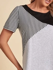 EMERY ROSE 撞色條紋T恤 - 彩色 - 查看 5