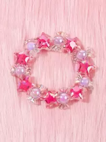 ROMWE Kawaii 人造珍珠裝飾串珠手鏈 - 彩色 - 查看 1